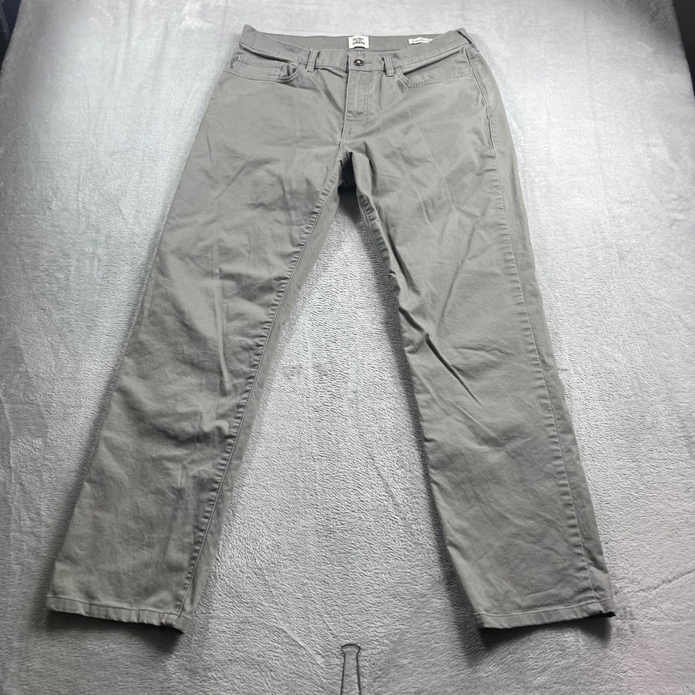 Flint and‎ Tinder 365 Pant Straight Fit Grey Chino Trousers Mens 33x32